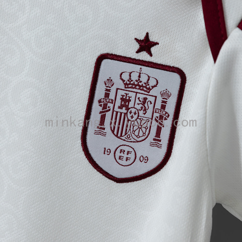 Custom Infant 2026 Spain Away White Soccer Jersey | Spain 2026 Baby Bodysuit