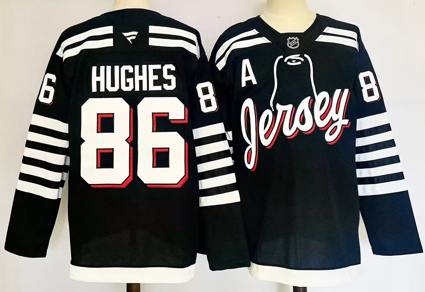 Custom 2026 New Jersey Alternate Black Premium All Stitched Hockey Jersey