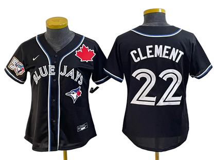 Custom Blue Jays 50th Flag of Canada Black Baseball Jersey - All Stitched