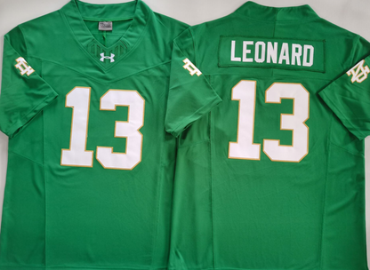 Men's CJ Carr Notre Dame Fighting Irish Vapor Jersey White Navy Kelly Green Football Jersey -All Stitched