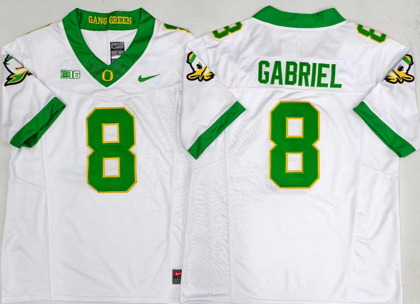 Men's Dillon Gabriel #8 Oregon Ducks White Vapor Jersey -All Stitched