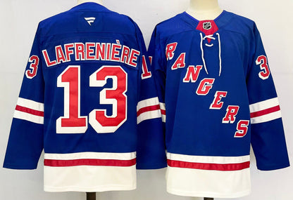 Custom 2026 Ranger Home Blue Premium All Stitched Hockey Jersey