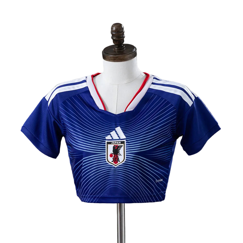 Women's Japan 2026 Home Blue Cropped Soccer Jersey