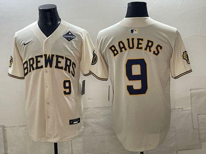 Custom Jake Bauers 2026 World Series Cream Baseball Jersey -All Stitched