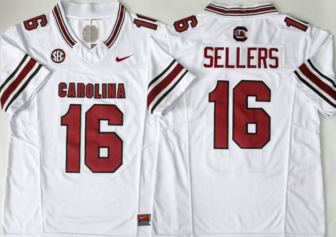 Custom LaNorris Sellers #16 South Carolina Gamecocks Rebrand 2026 Garnet White Black Limited Football Jersey -All Stitched
