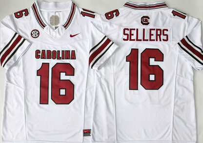 Custom LaNorris Sellers #16 South Carolina Gamecocks Rebrand 2026 Garnet White Black Limited Football Jersey -All Stitched