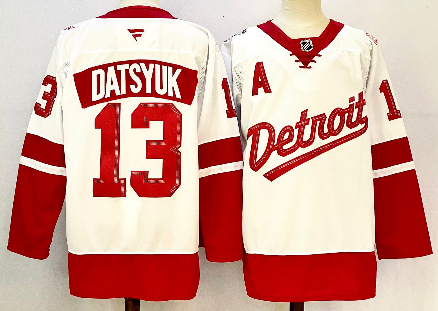 Custom 2025 Wings Stadium Series White Premium All Stitched Hockey Jersey