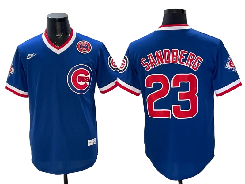 Custom Cubs Throwback Royal Collection Limited Baseball Jersey -All Stitched