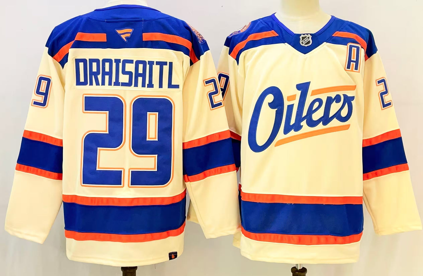Custom 2026 Oilers Alternate Light Beige Premium All Stitched Hockey Jersey