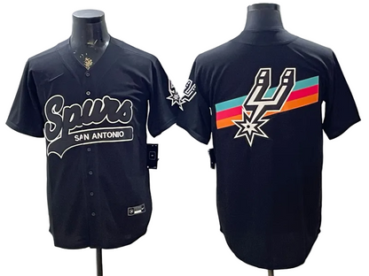 2026 Victor Wembanyama San Antonio Spurs Baseball Jersey -All Stitched