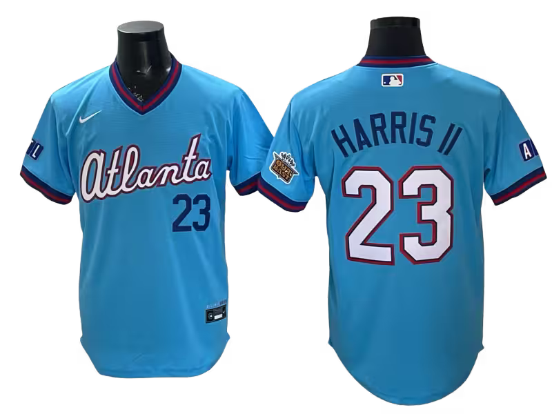 Custom Braves Powder Blue 2026 City Connect Stadium Outkast patch Jersey - All Stitched