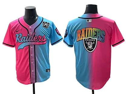 Custom Ashton Jeanty Las Vegas Raiders LOGO Split Limited Baseball Jersey -All Stitched