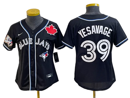 Custom Blue Jays 50th Flag of Canada Black Baseball Jersey - All Stitched