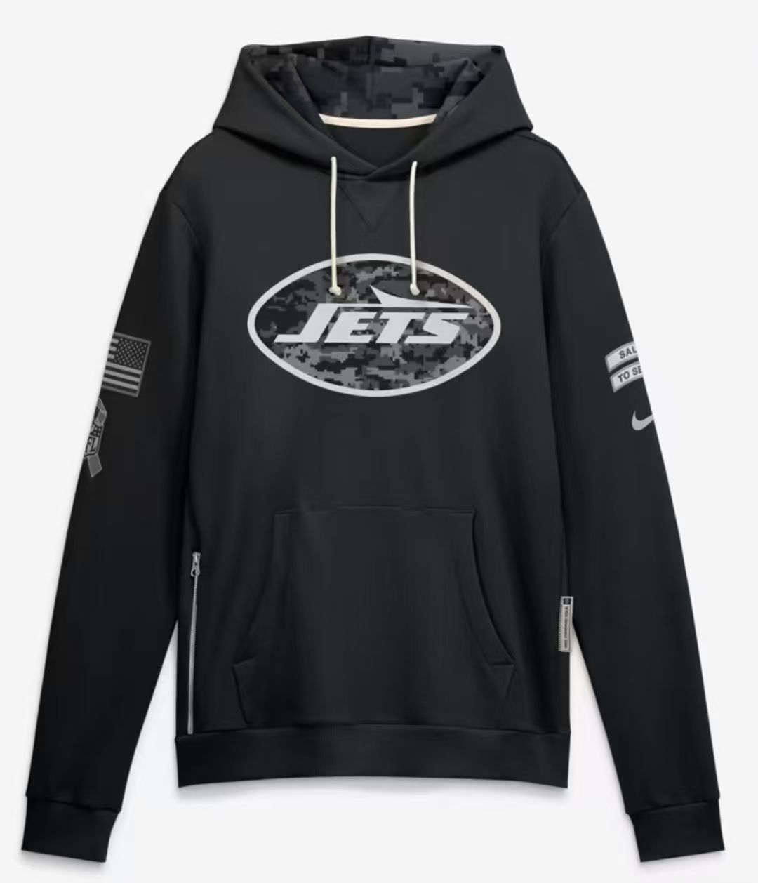 2026 Salute to Service Black Sideline Dri-FIT Pullover Hoodie