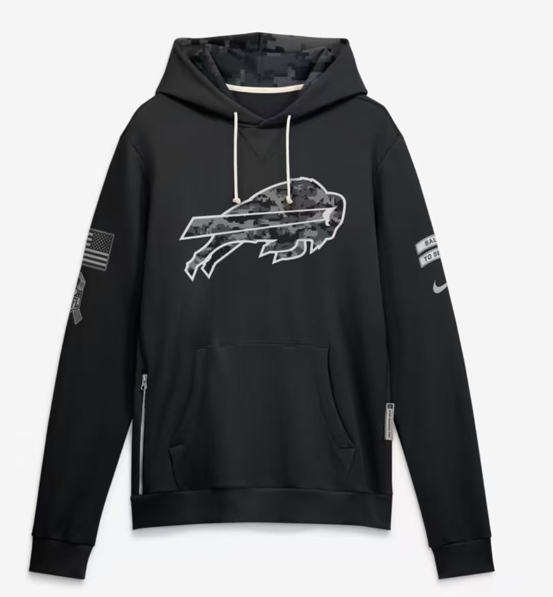 2026 Salute to Service Black Sideline Dri-FIT Pullover Hoodie