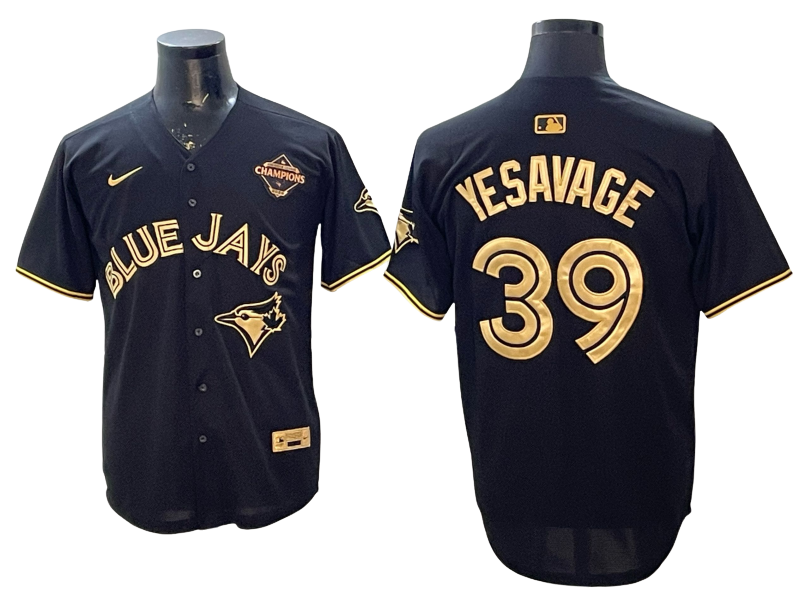 Custom 2025 American League Champions Black Gold Jersey - All Stitched