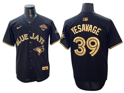 Custom 2025 American League Champions Black Gold Jersey - All Stitched