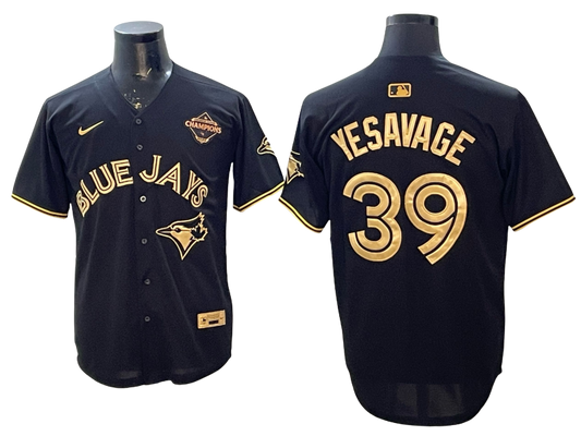 Custom 2025 American League Champions Black Gold Jersey - All Stitched