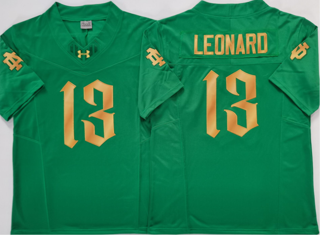 Men's CJ Carr Notre Dame Fighting Irish Vapor Jersey White Navy Kelly Green Football Jersey -All Stitched