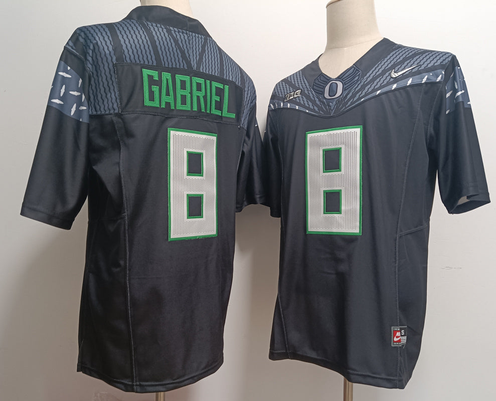 Custom Dillon Gabriel #8 Oregon Ducks Green White Black Limited Football Jersey -All Stitched