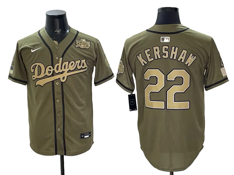 Olive 2026 Armed Forces Day Baseball Jersey -All Stitched