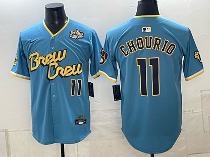 Custom Jackson Chourio 2026 World Series Powder Blue Baseball Jersey -All Stitched