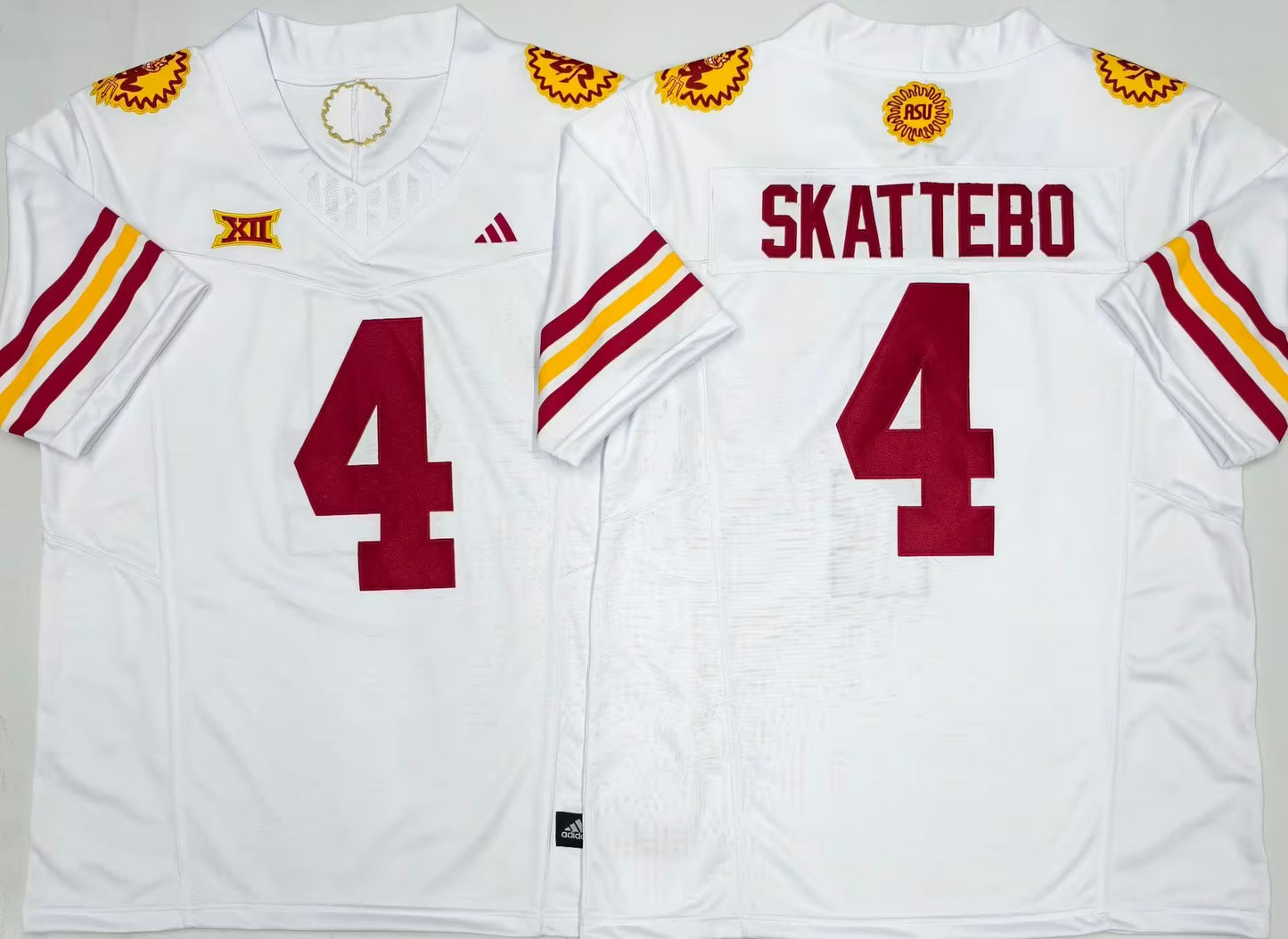 Men's Cam Skattebo #4 Arizona Sun Devils White Vapor Jersey -All Stitched