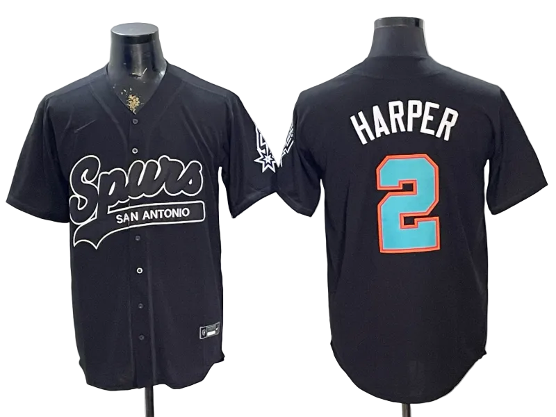 2026 Victor Wembanyama San Antonio Spurs Baseball Jersey -All Stitched