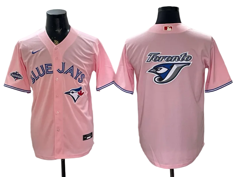 2026 Custom Blue Jays Pink Limited Baseball Jersey -All Stitched