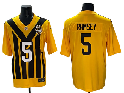 Custom Steelers Alternate 1933 Throwback Gold Football Limited Jersey - All Stitched