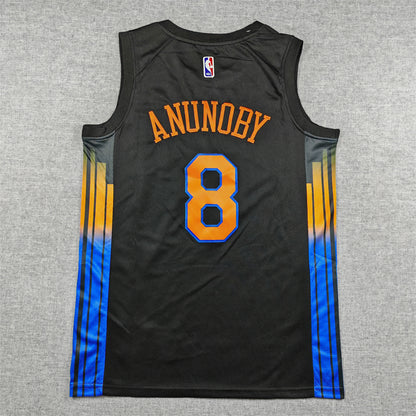 2025/26 City Edition OG Anunoby Jalen Brunson Josh Hart Karl-Anthony Towns Cream Baskeball Jersey -All Stitched