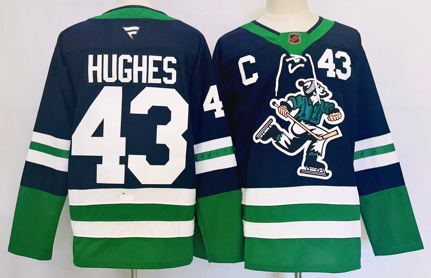 Custom 2026 Canucks Navy Reverse Retro Premium All Stitched Hockey Jersey