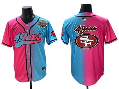 Custom San Francisco 49ers LOGO Split Limited Baseball Jersey -All Stitched