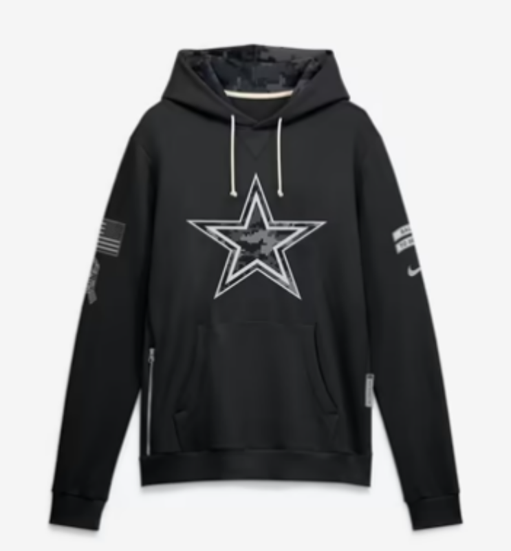 2026 Salute to Service Black Sideline Dri-FIT Pullover Hoodie