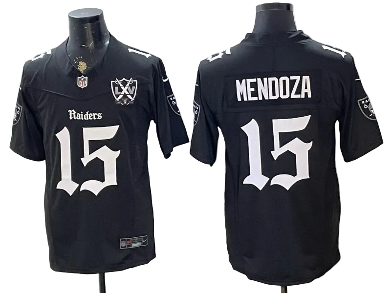Custom Fernando Mendoza Raiders Black Gold Limited Football Jersey -All Stitched