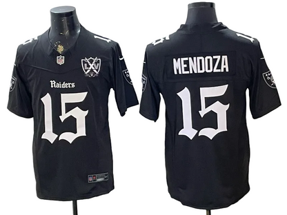 Custom Fernando Mendoza Raiders Black Gold Limited Football Jersey -All Stitched