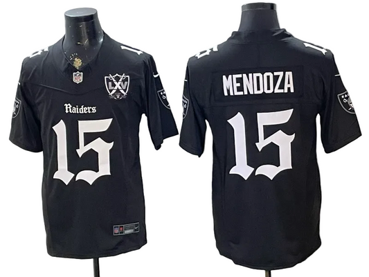 Custom Fernando Mendoza Raiders Black Gold Limited Football Jersey -All Stitched
