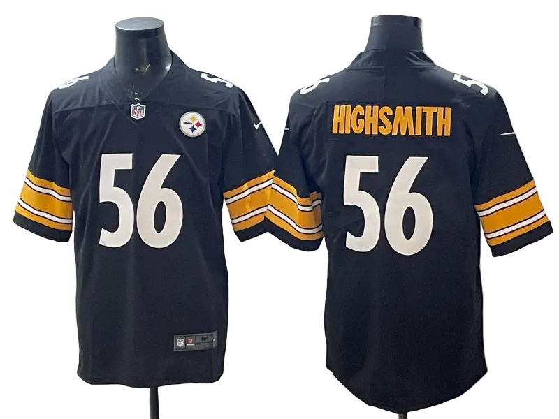 Custom Steelers Black Football Limited Jersey - All Stitched