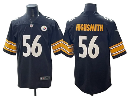 Custom Steelers Black Football Limited Jersey - All Stitched