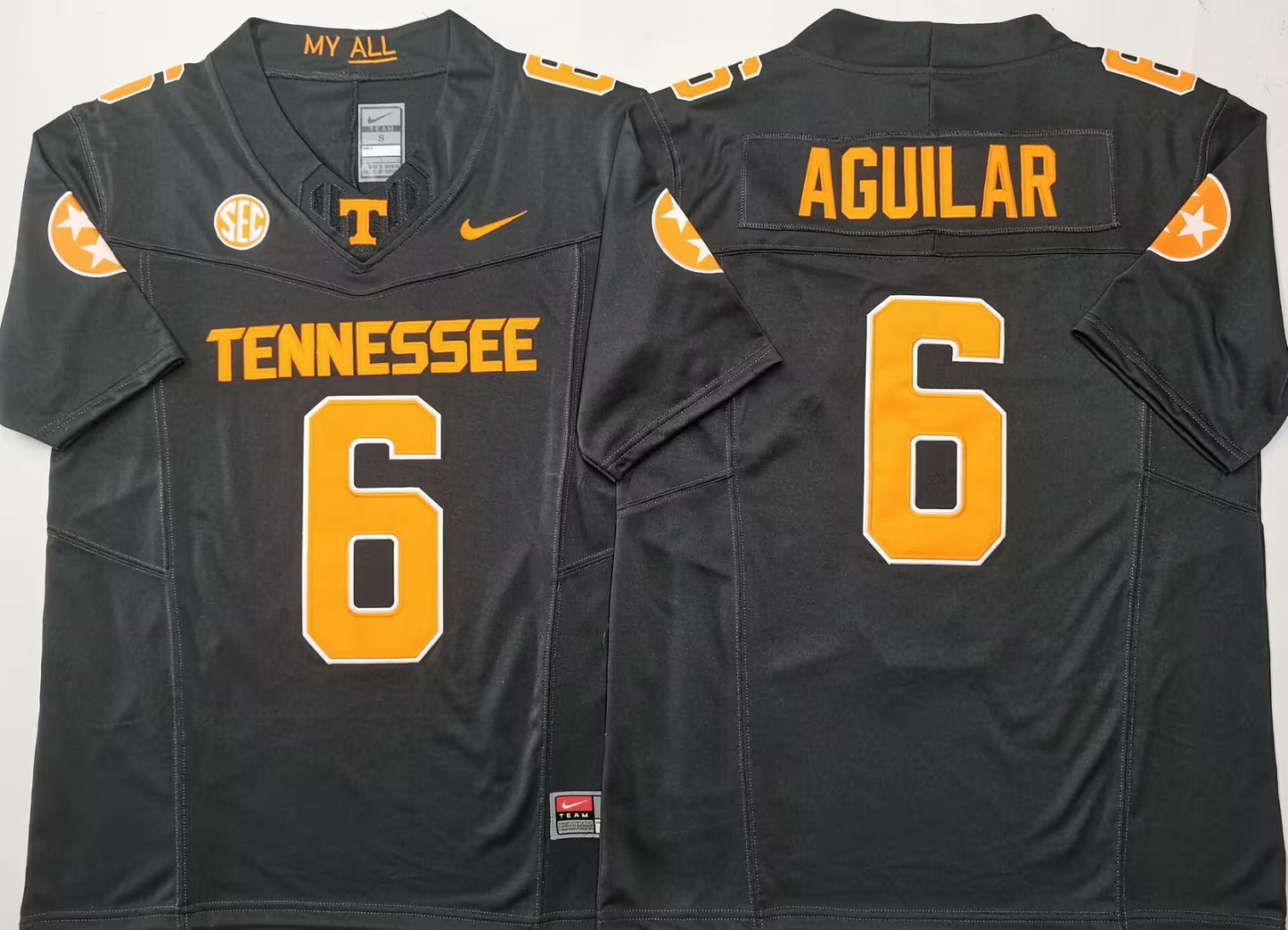 Men's Joey Aguilar #6 Tennessee Volunteers Stitched Jersey