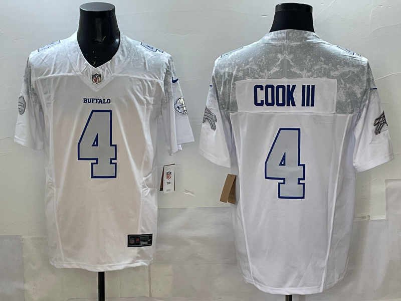 Custom Josh Allen Bills White Rivalries Collection Limited Jersey -All Stitched