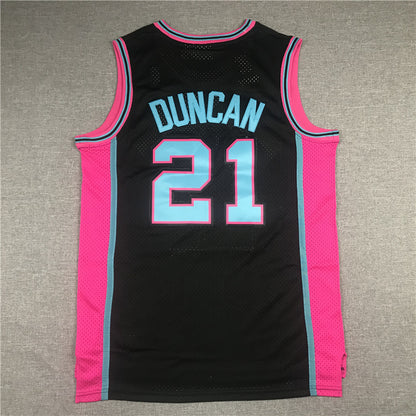 Tim Duncan San Antonio Spurs Throwback Baskeball Jersey -All Stitched