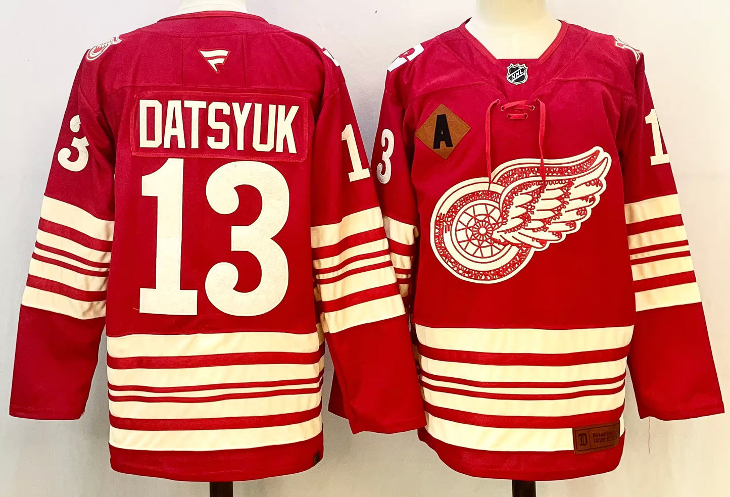 Custom 2026 Wings Centennial Red Premium All Stitched Hockey Jersey