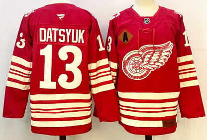 Custom 2026 Wings Centennial Red Premium All Stitched Hockey Jersey