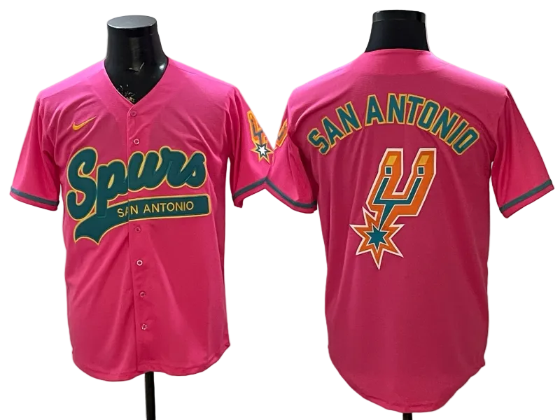 2026 Victor Wembanyama San Antonio Spurs Baseball Jersey -All Stitched