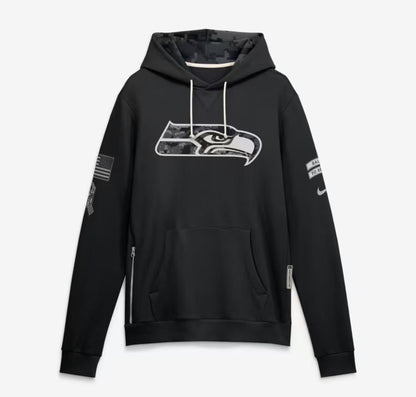 2026 Salute to Service Black Sideline Dri-FIT Pullover Hoodie