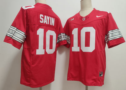 Men's Ohio State Buckeyes #10 Julian Sayin White Red Black Vapor Jersey -All Stitched