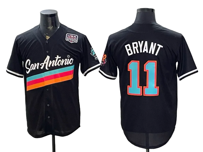 2026 Stephon Castle Dylan Harper De'Aaron Fox Victor Wembanyama San Antonio Spurs Baseball Jersey -All Stitched