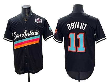 2026 Stephon Castle Dylan Harper De'Aaron Fox Victor Wembanyama San Antonio Spurs Baseball Jersey -All Stitched