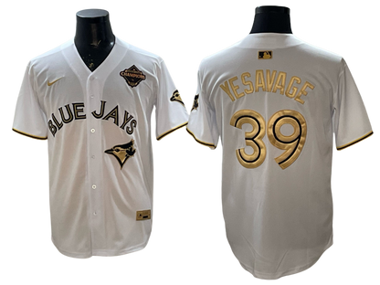 Custom 2025 American League Champions White Gold Jersey - All Stitched